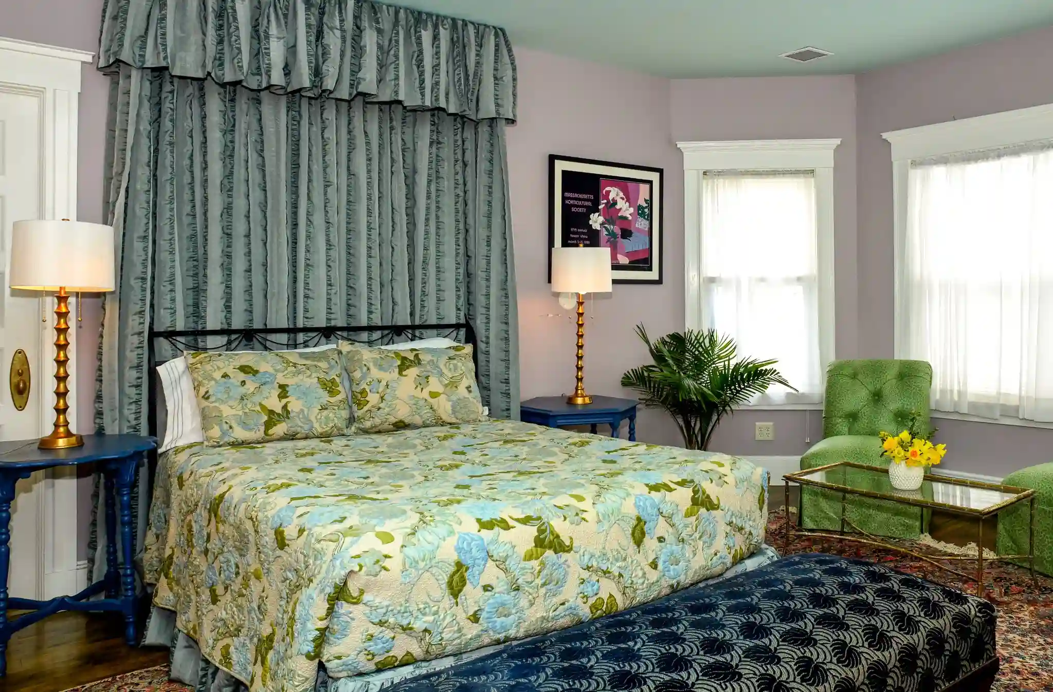 Master Bedroom with queen bed and nightstand